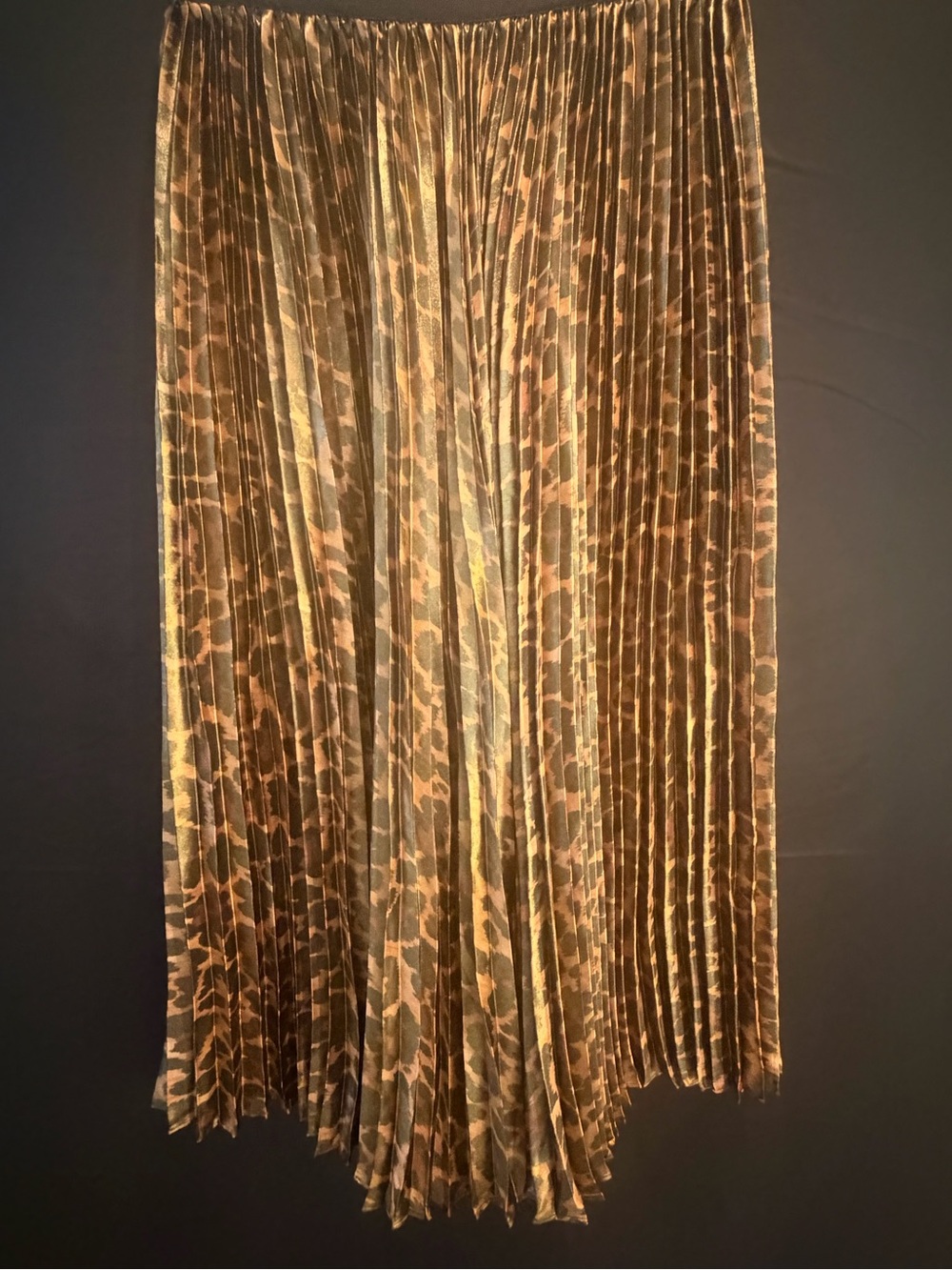 J.Crew Animal Print Pleated Midi Maxi Skirt Size 4